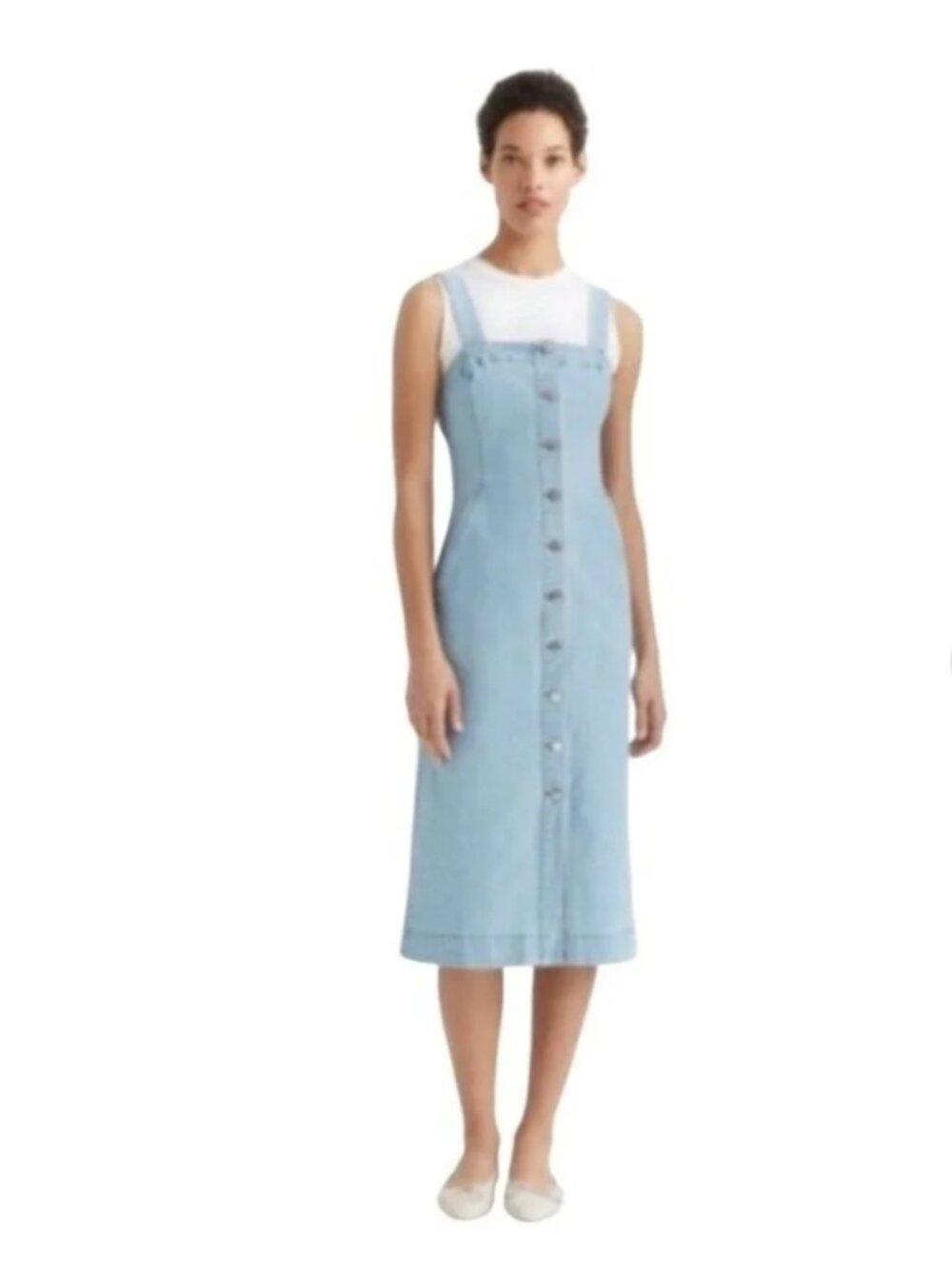Club Monaco Denim Button Front Dress